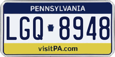 PA license plate LGQ8948