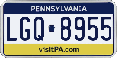 PA license plate LGQ8955
