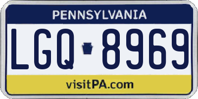 PA license plate LGQ8969