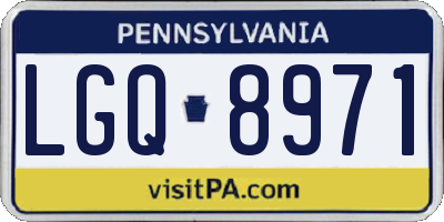 PA license plate LGQ8971