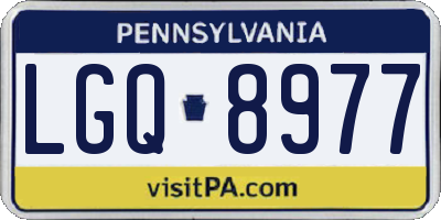 PA license plate LGQ8977