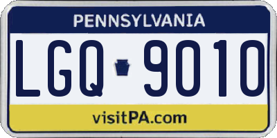 PA license plate LGQ9010