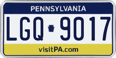 PA license plate LGQ9017