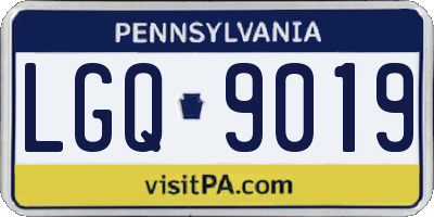 PA license plate LGQ9019