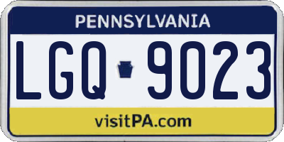 PA license plate LGQ9023