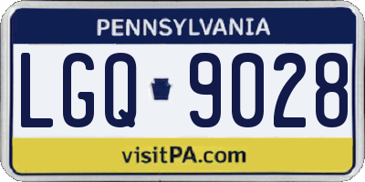 PA license plate LGQ9028