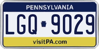 PA license plate LGQ9029