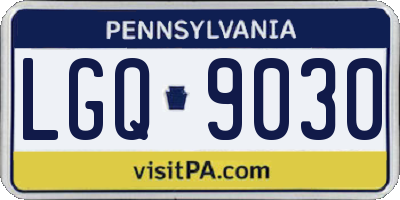 PA license plate LGQ9030