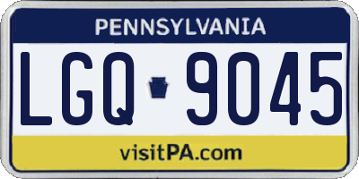 PA license plate LGQ9045