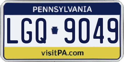 PA license plate LGQ9049