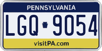 PA license plate LGQ9054