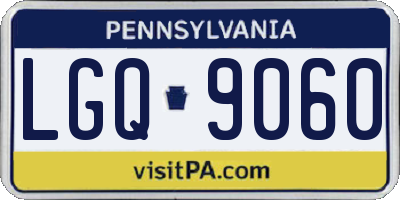 PA license plate LGQ9060