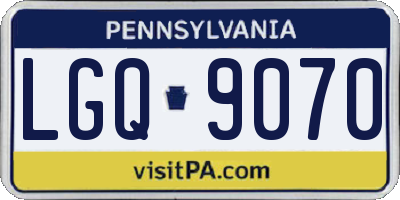 PA license plate LGQ9070