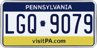 PA license plate LGQ9079