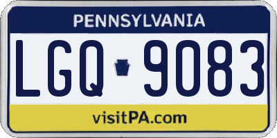 PA license plate LGQ9083
