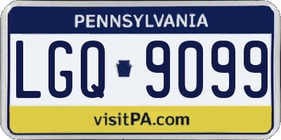 PA license plate LGQ9099