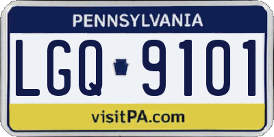 PA license plate LGQ9101
