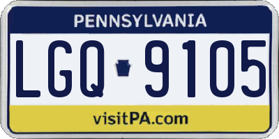 PA license plate LGQ9105