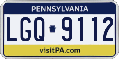 PA license plate LGQ9112