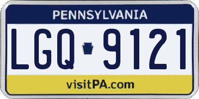 PA license plate LGQ9121