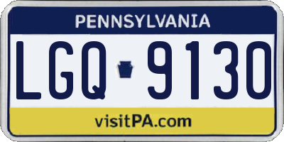 PA license plate LGQ9130