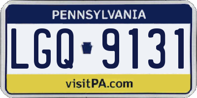 PA license plate LGQ9131
