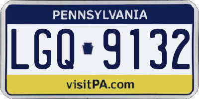 PA license plate LGQ9132