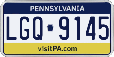 PA license plate LGQ9145
