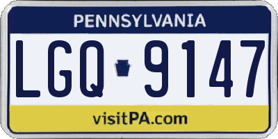 PA license plate LGQ9147