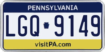 PA license plate LGQ9149