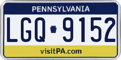 PA license plate LGQ9152