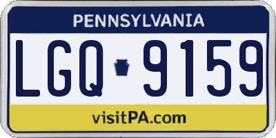 PA license plate LGQ9159