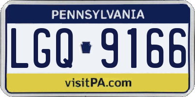 PA license plate LGQ9166