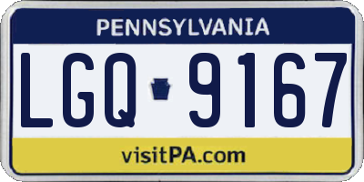 PA license plate LGQ9167