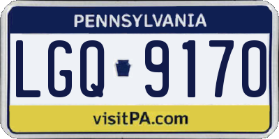 PA license plate LGQ9170