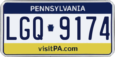 PA license plate LGQ9174