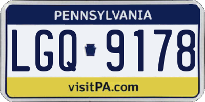 PA license plate LGQ9178