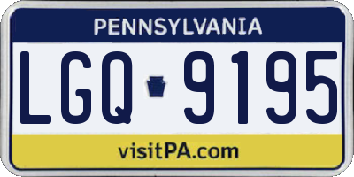 PA license plate LGQ9195