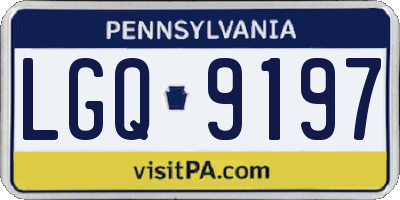 PA license plate LGQ9197