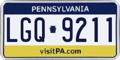 PA license plate LGQ9211