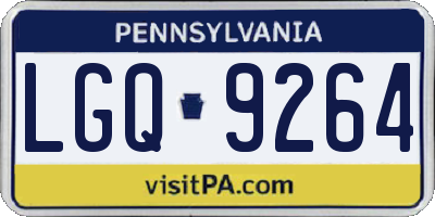 PA license plate LGQ9264