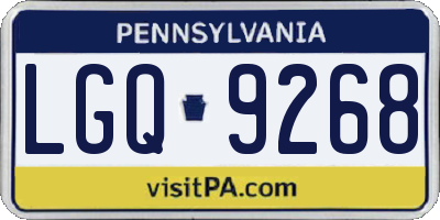 PA license plate LGQ9268