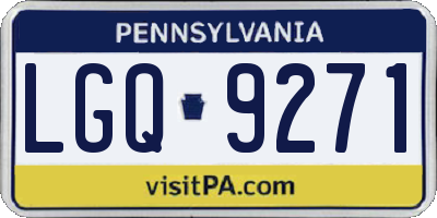 PA license plate LGQ9271