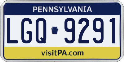 PA license plate LGQ9291