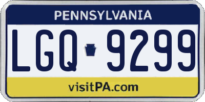 PA license plate LGQ9299