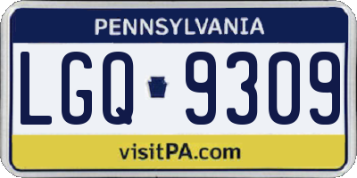 PA license plate LGQ9309