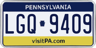 PA license plate LGQ9409