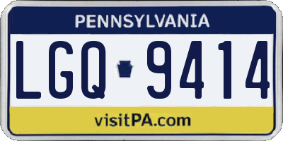 PA license plate LGQ9414