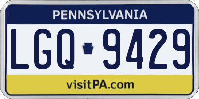 PA license plate LGQ9429