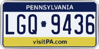 PA license plate LGQ9436